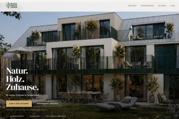 blackmeetsgreen Immobilien Website